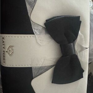 Katy Perry Black and White Clutch with Bow